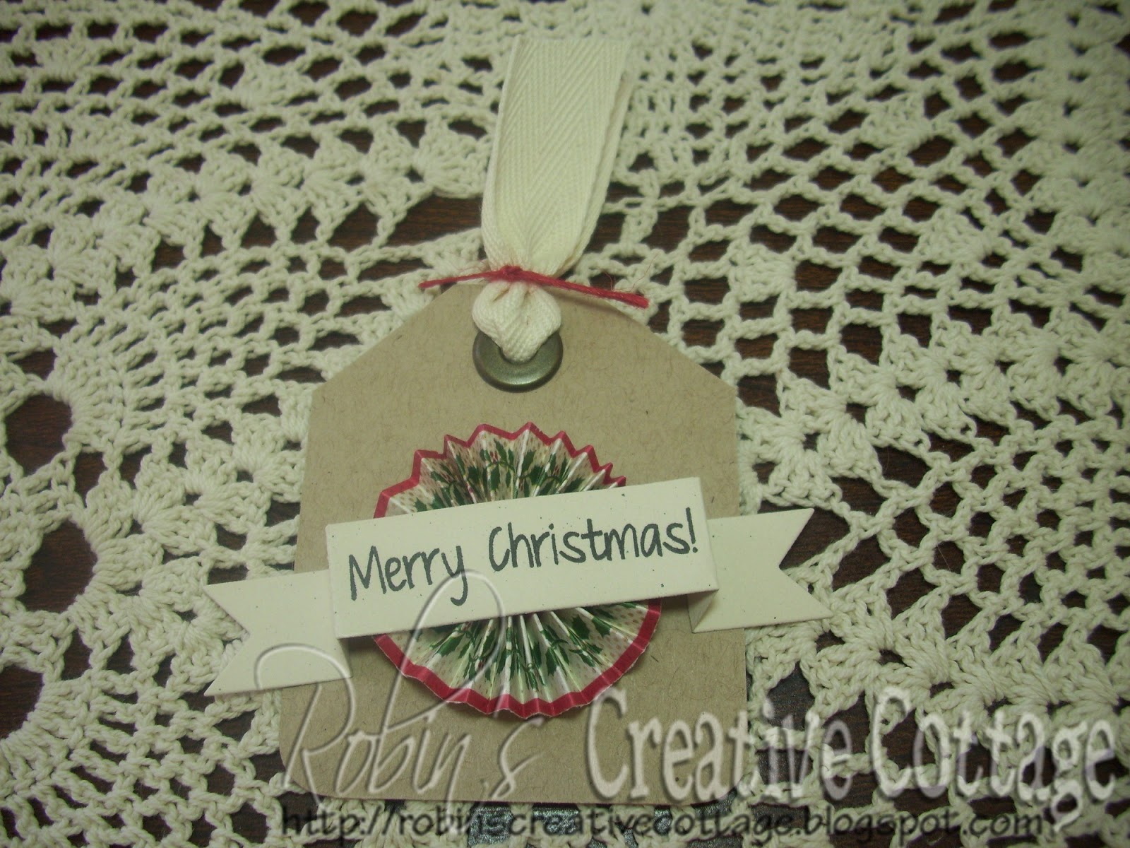 Robin's Creative Cottage Ribbon Banner Christmas Tags