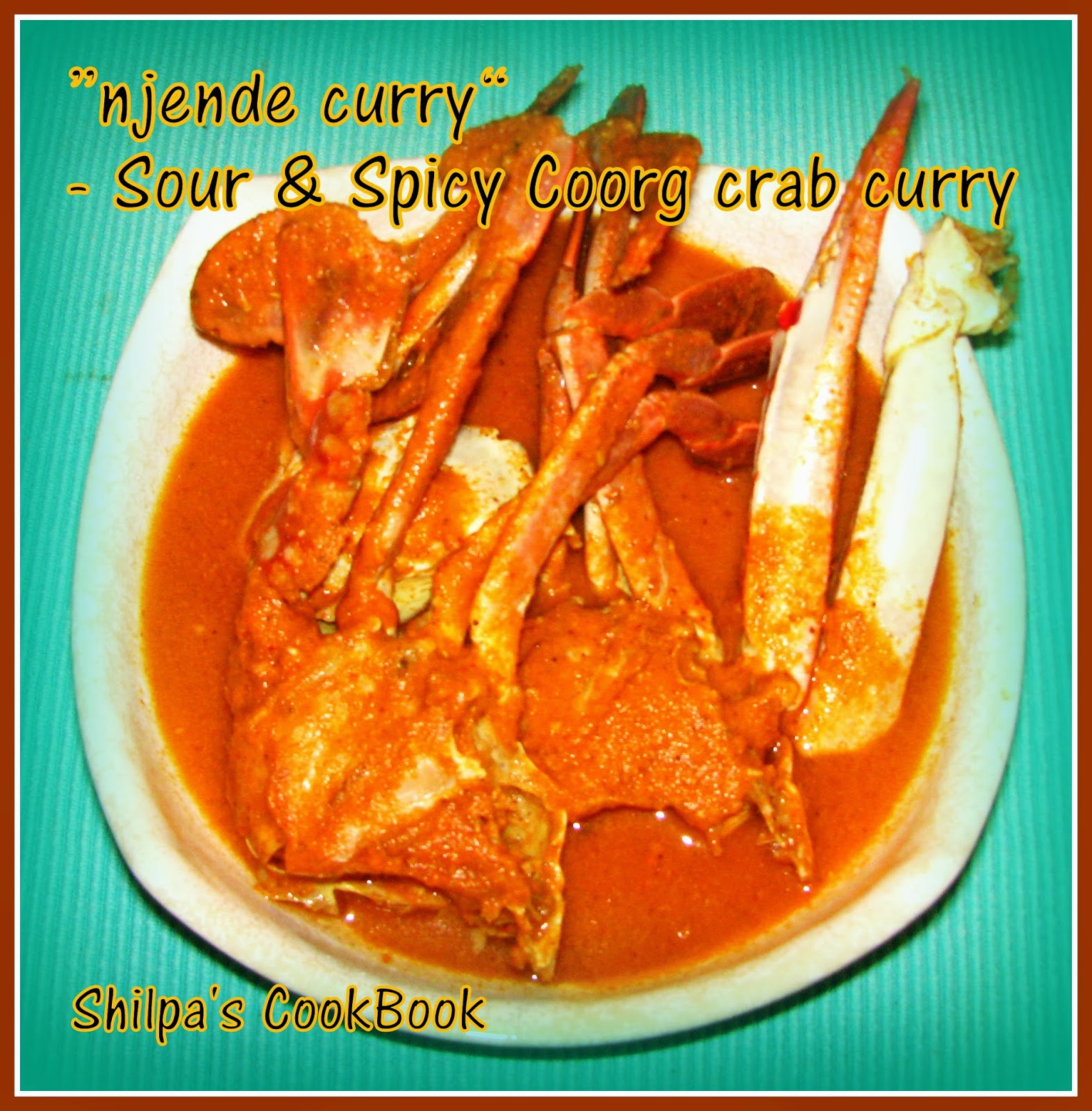 Cook Book "njende curry" Sour & Spicy Crab curry