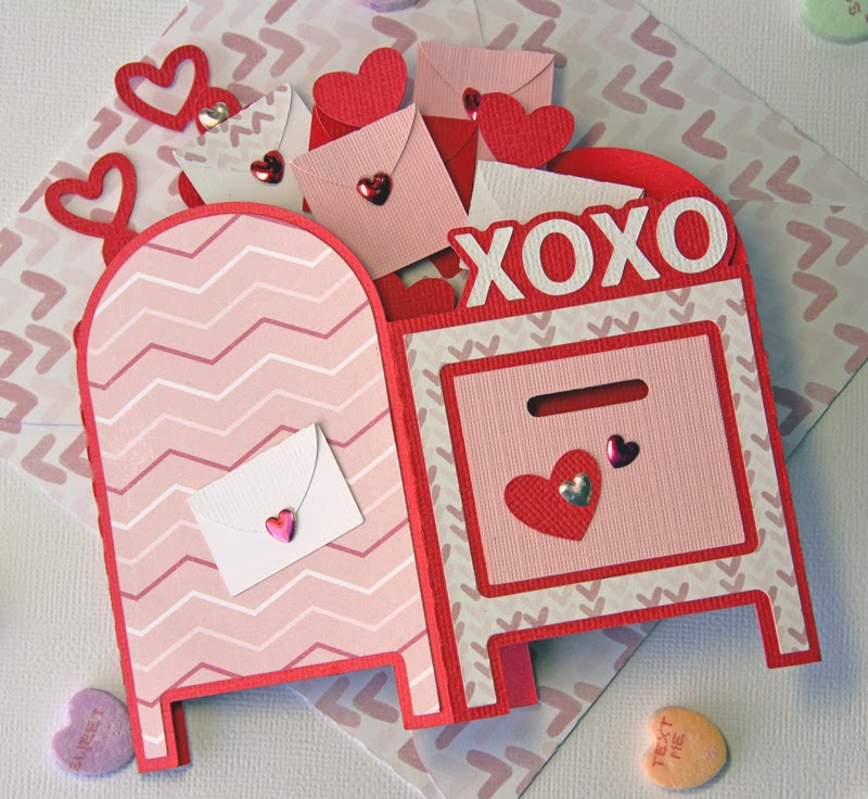 Free xoxo valentine's day card One Scrap at a Time: XOXO Mailbox Valentine Box Card - Imaginisce