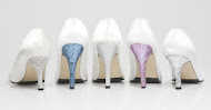 Wholesale Bedazzled Bridal Shoes with Glitter covered heels