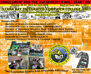 Enrollment, Second Semester, Illana Bay Integrated Computer College