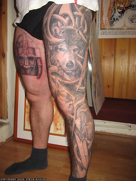 thigh tattoos for men