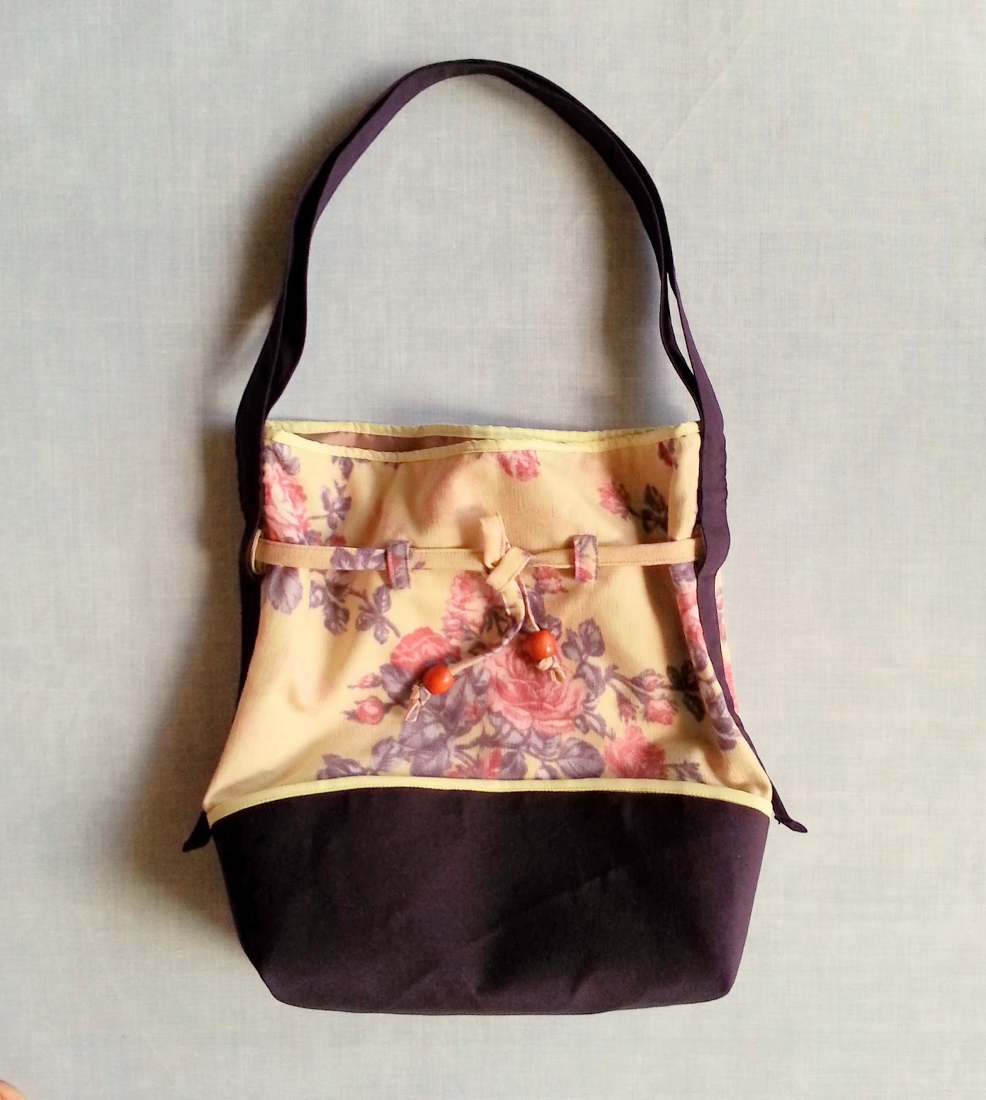 Velvet Ribbon Floral Drawstring Bag and Refashion Tshirt