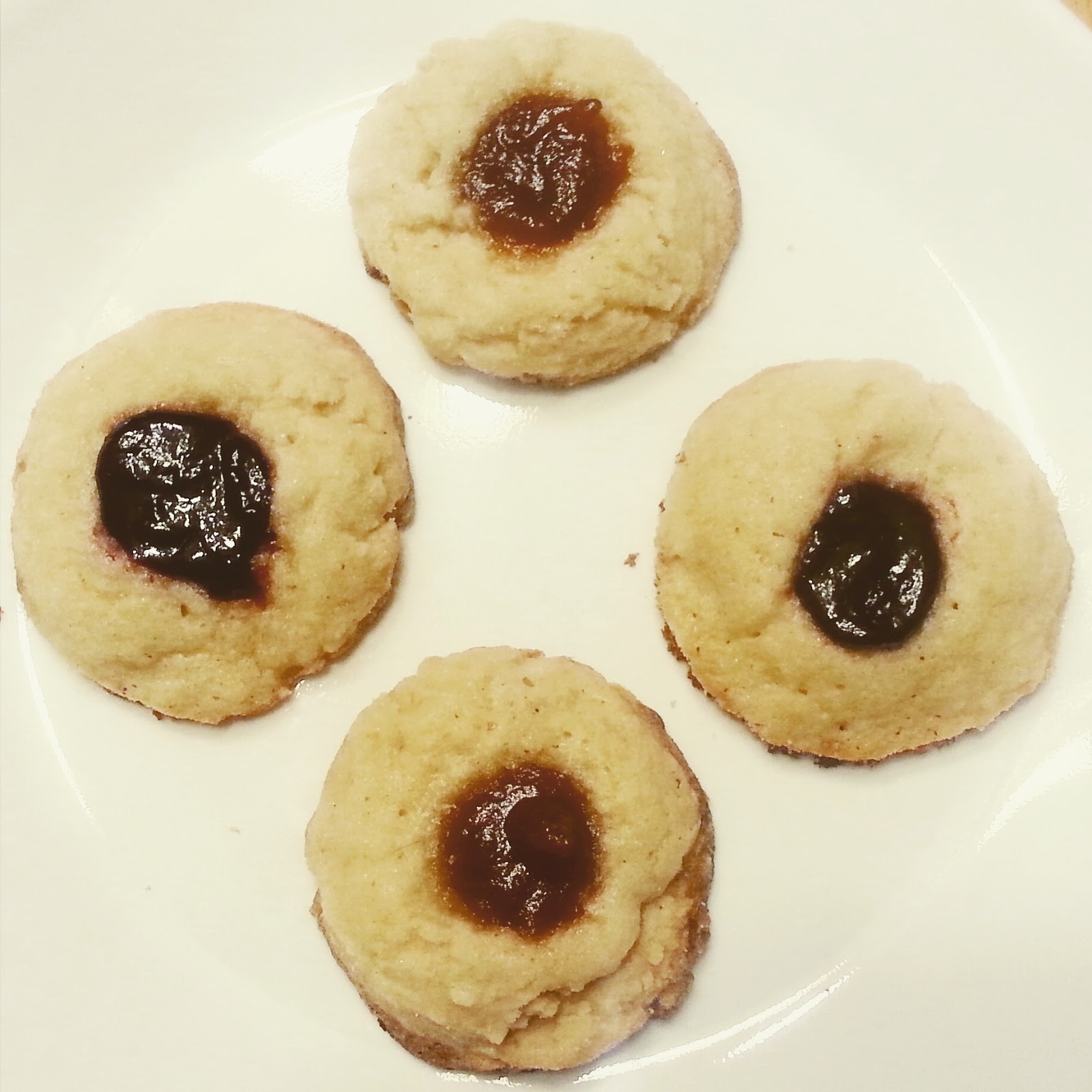 Ally in Cali Butter and jam thumbprint cookies