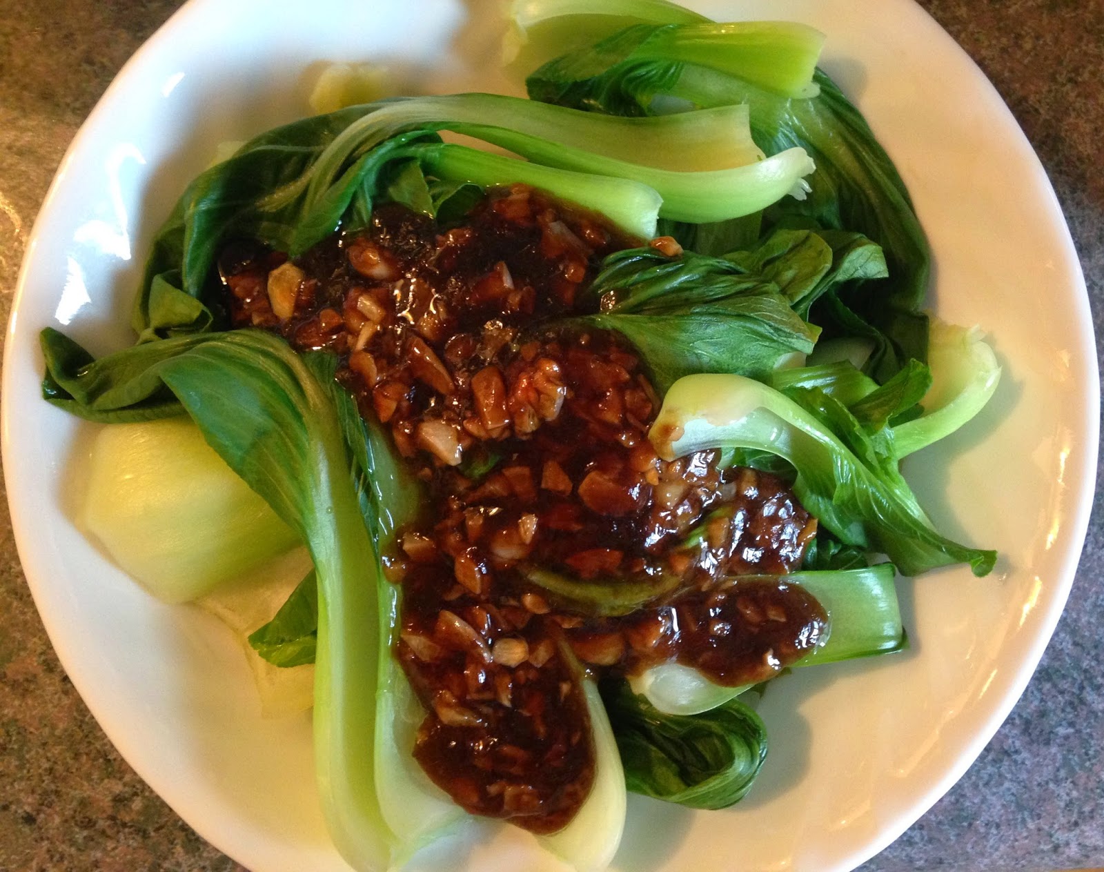 Frugal Allergy Mom Steamed Bok Choy with Garlic and Soy Sauce