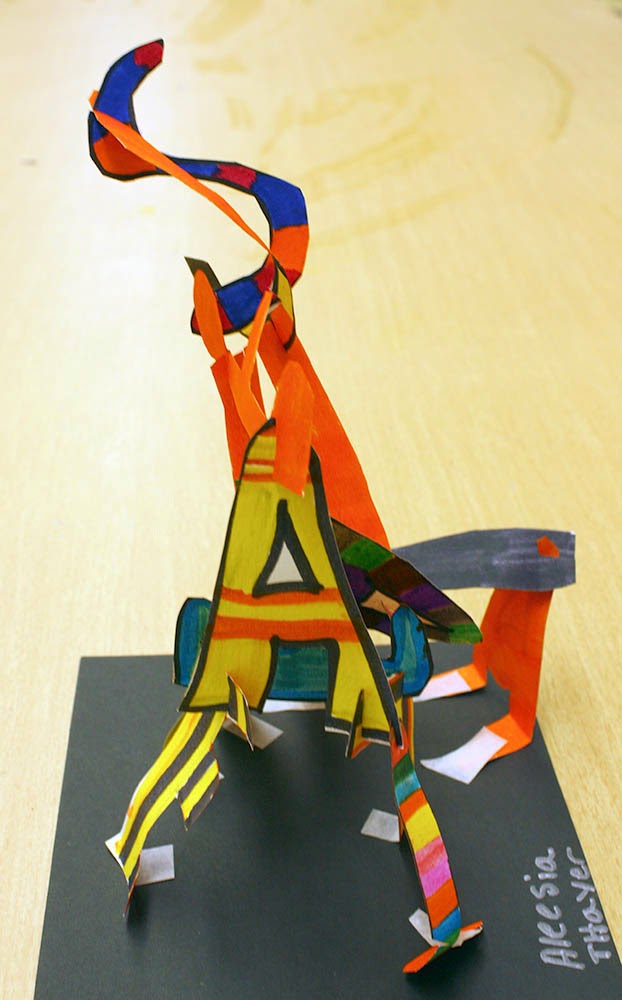 Barbara's Thought of the Day Middle School Name Sculptures