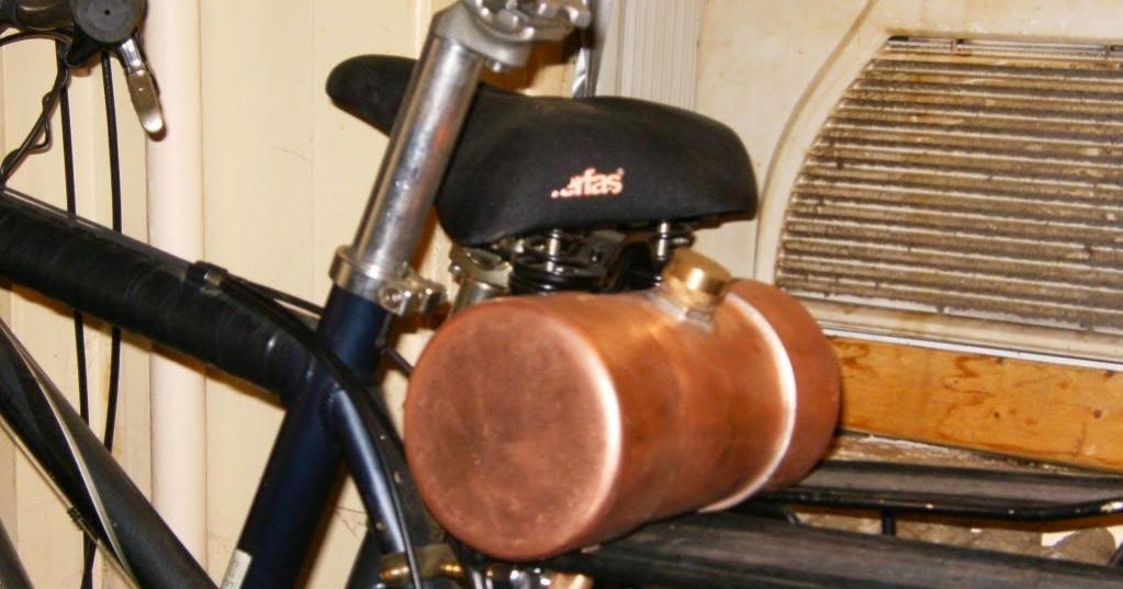 Motored Bicycle Hacks Copper pipe fuel tank