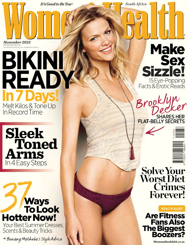 Brooklyn Decker on the cover of Women's Health November 2012