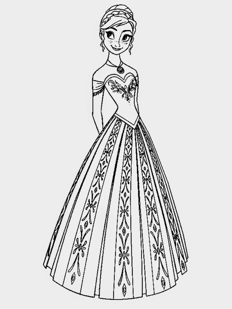Gambar Princess Coloring Pages Frozen Disney Colouring Sheets Free