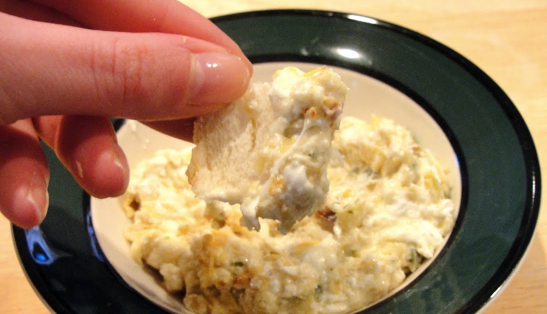 The Pursuit of Happiness Three Cheese Artichoke Dip