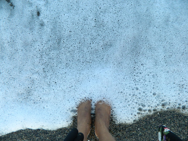 East Japan sea touching the feet in Gyeongju