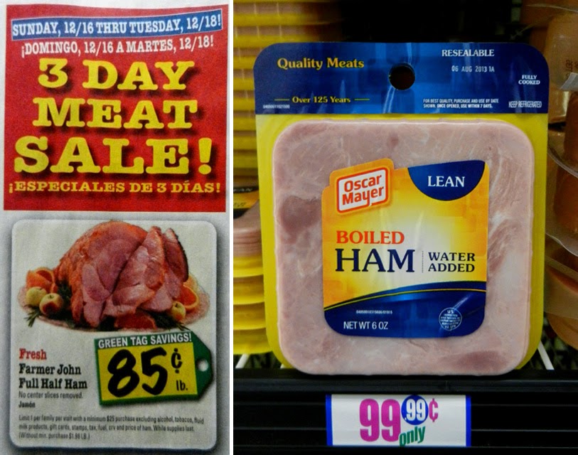 The 99 Cent Chef Ham, Peas & Cream with Pasta