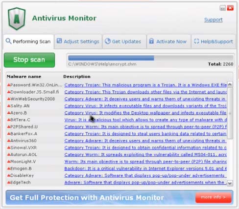 Antivirus Monitor is simple