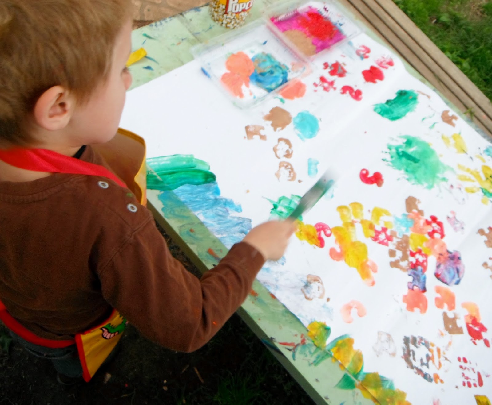 Adventures at home with Mum Tips for Messy Painting