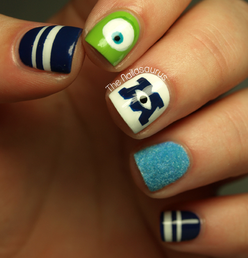 monsters university nail art