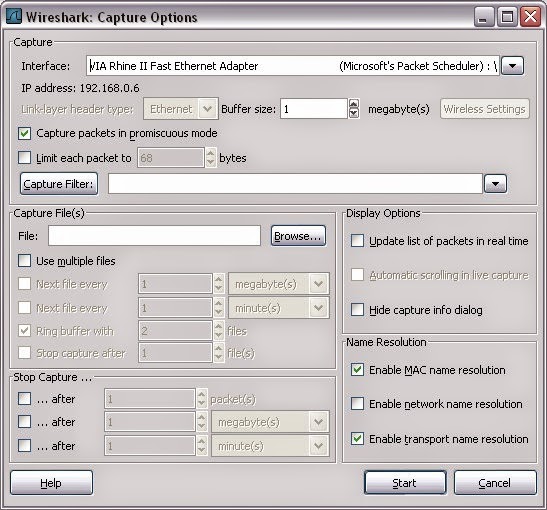 How to enable promiscuous mode wireshark underasl
