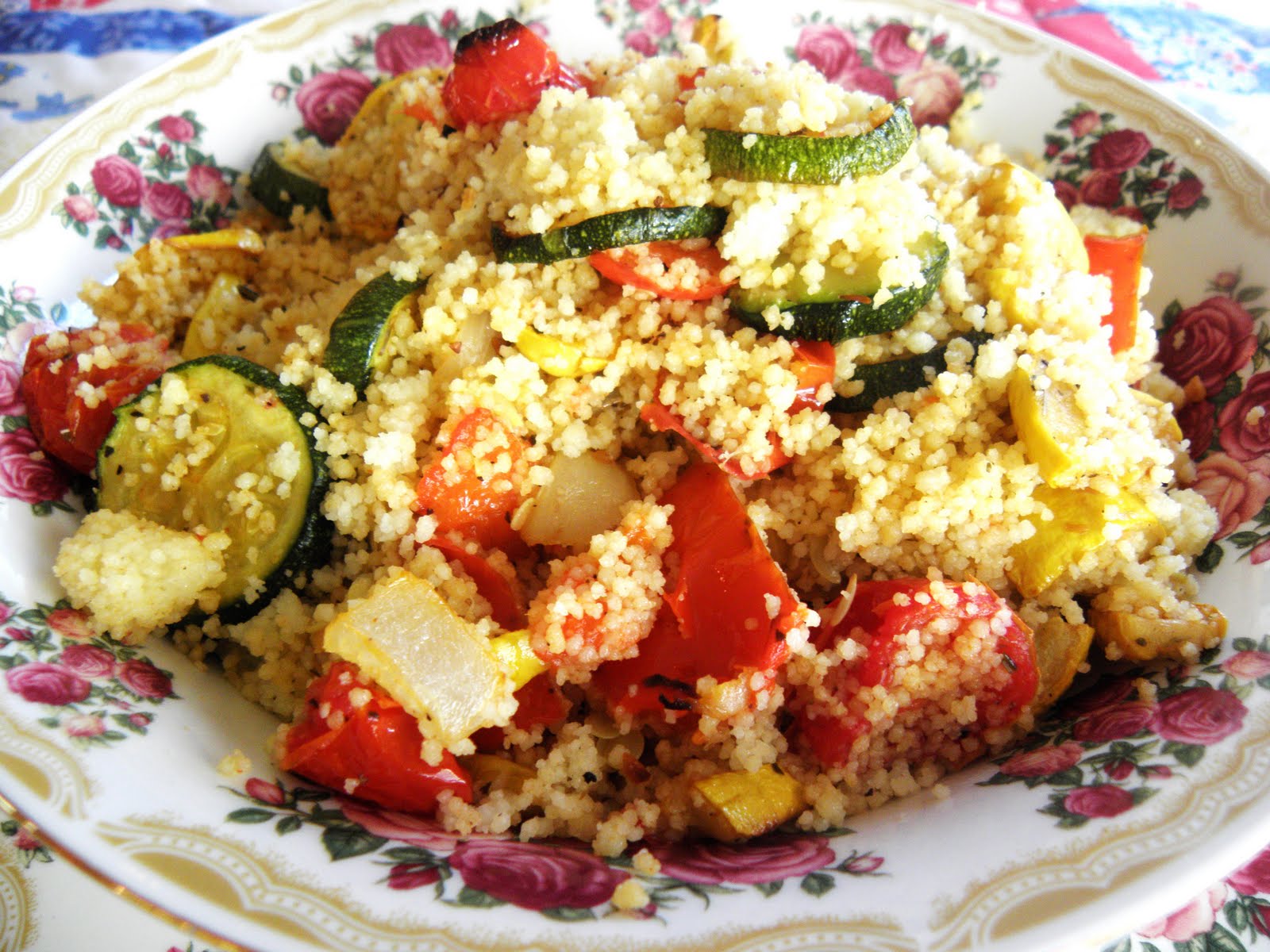 The Cozy Little Kitchen Couscous with Roasted Summer Vegetables