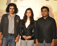 Imtiaz Ali, Alia Bhatt and A R Rahman at Press conference of 'Highway'