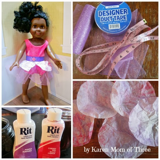 Karen Mom of Three's Craft Blog Make A Coffee Filtter Princess Tutu For Your Dolls