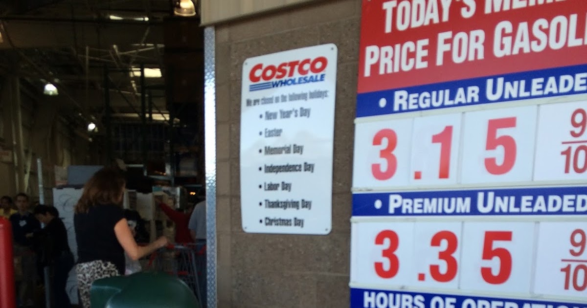 Current Costco Gas Prices (March 7, 2015 Redwood City, CA) Costco