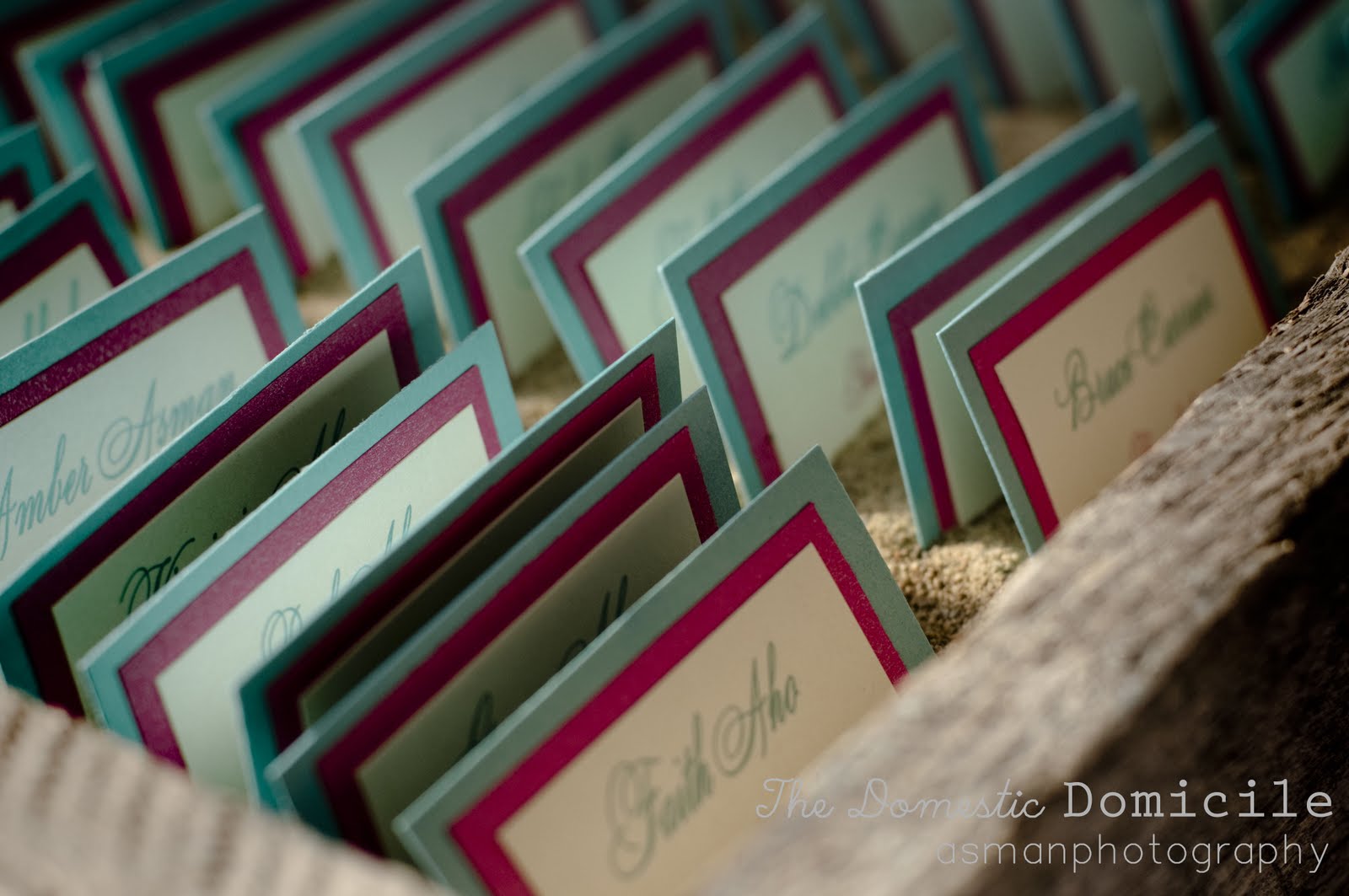 The Domestic Domicile Diy Wedding Revisited Place Cards