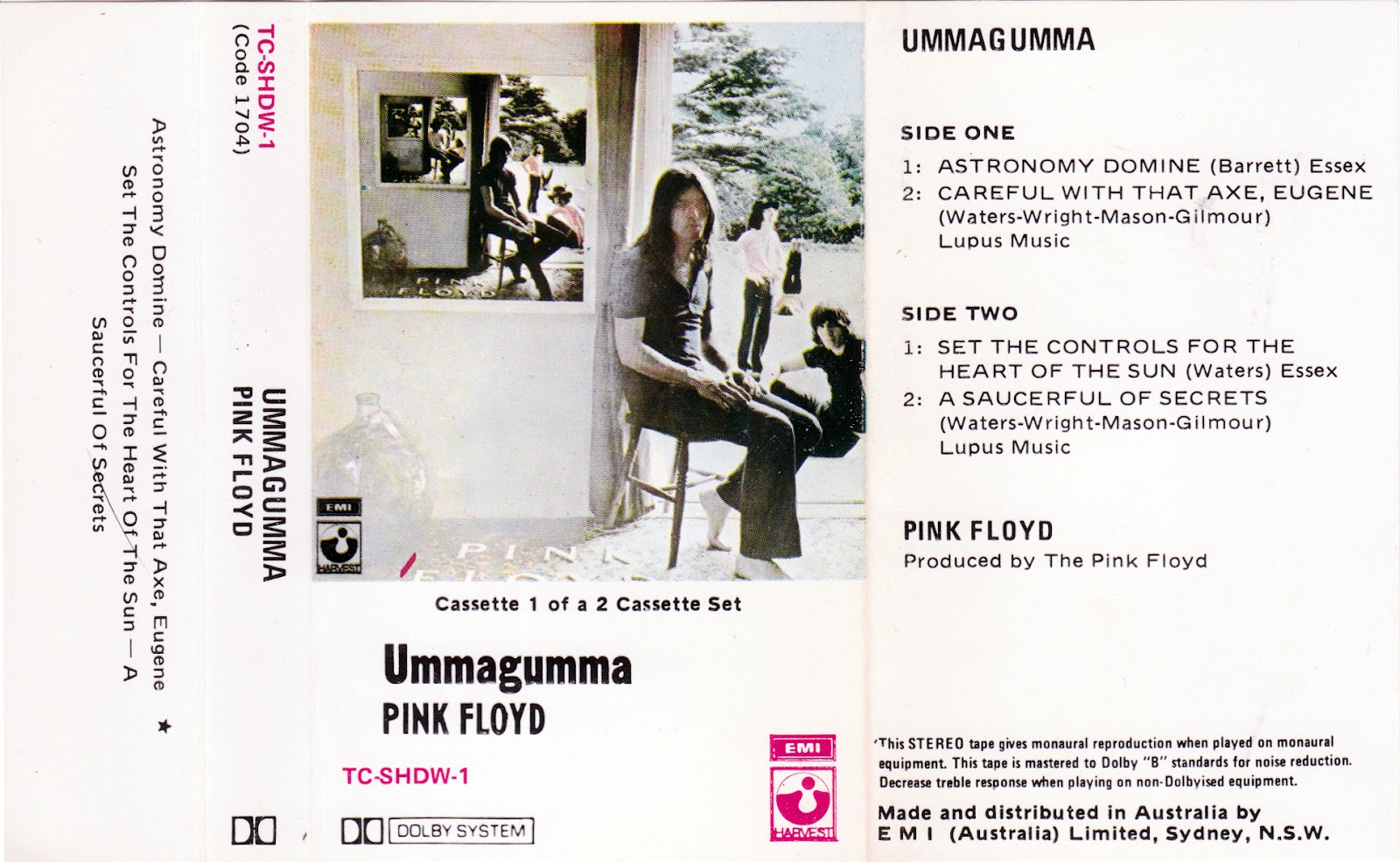 pink floyd ummagumma cassette tape