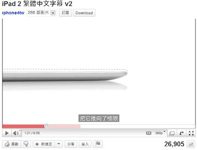iPad2 介紹影片