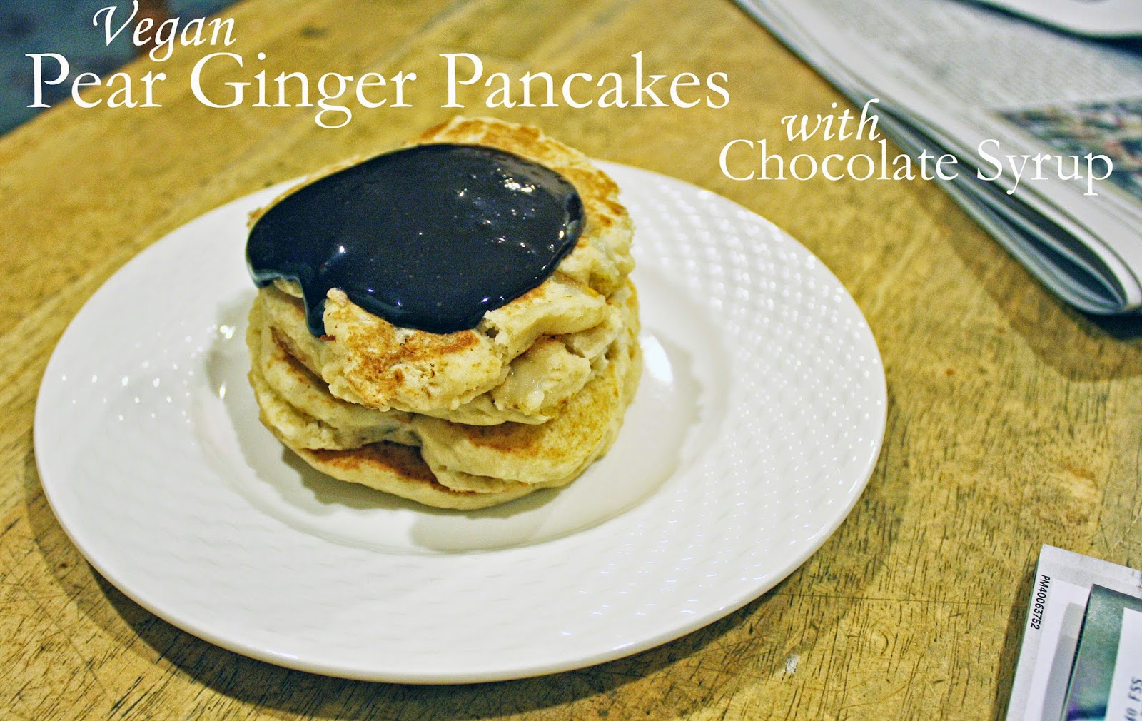 Vegan ginger pear pancakes with chocolate syrup How to Philosophize