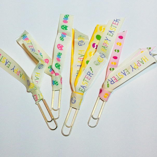 Mrs Brimbles How to make Ribbon paper clips for your planner or journal
