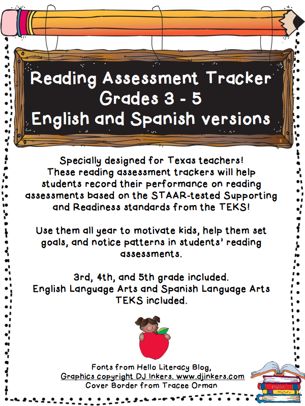 Buzzing with Ms. B Texas Stuff. Yeehah. Reading Assessment Tracker