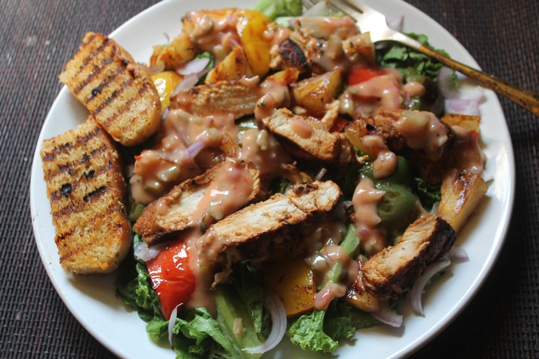 Spicy Grilled Chicken Salad Recipe Chicken Salad with Thousand Island