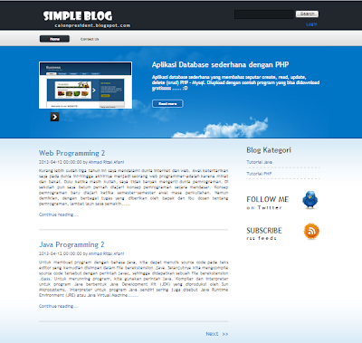 contoh aplikasi web blog php