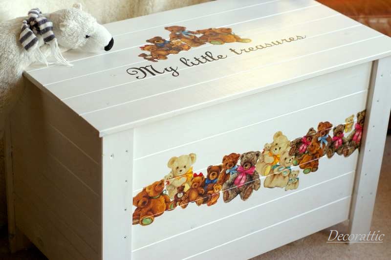Decorattic Children's furniture; another decoupaged trunk