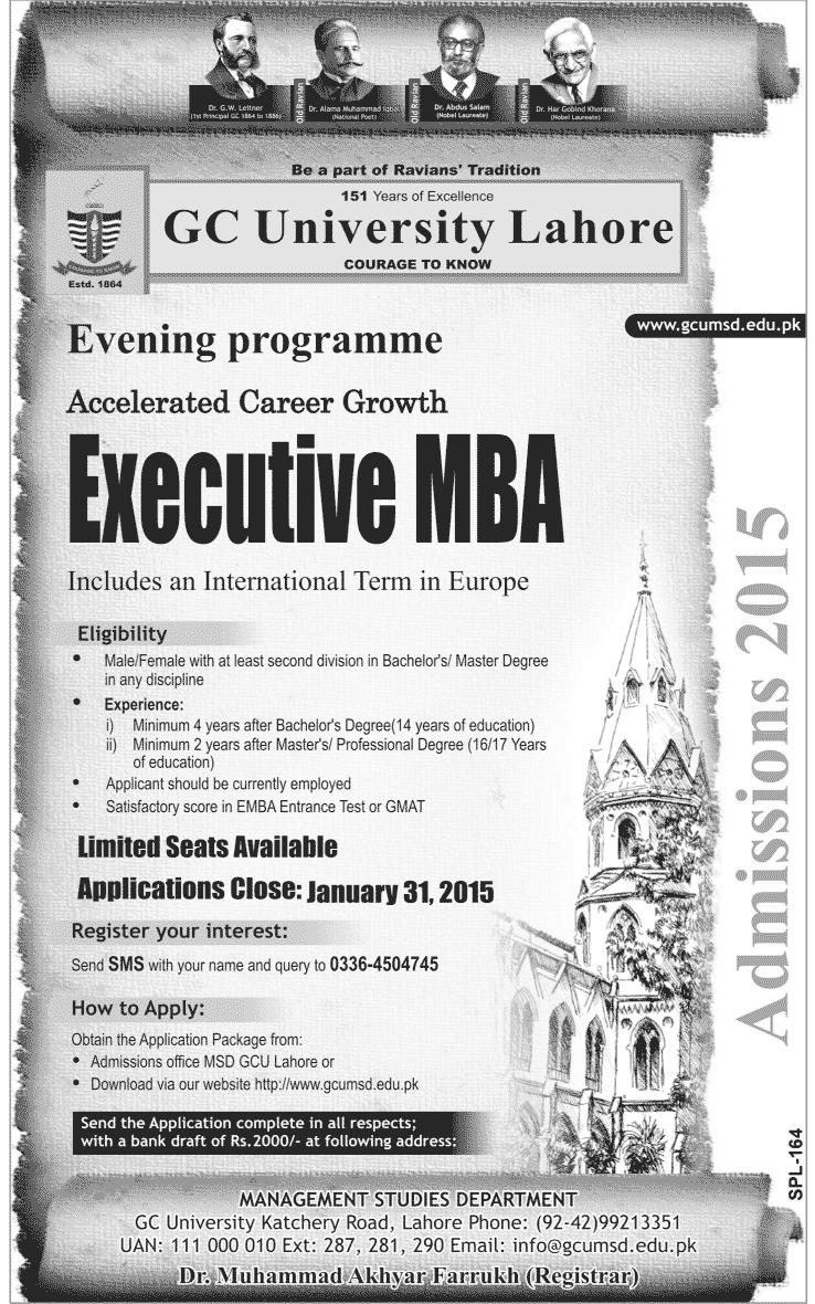 Gcu Mba Admission 2015 educational gcu mba Gcu Mba Admission 2015 educational gcu mba