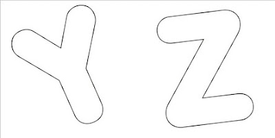 Moldes de Letras - Letras do Alfabeto - YZ
