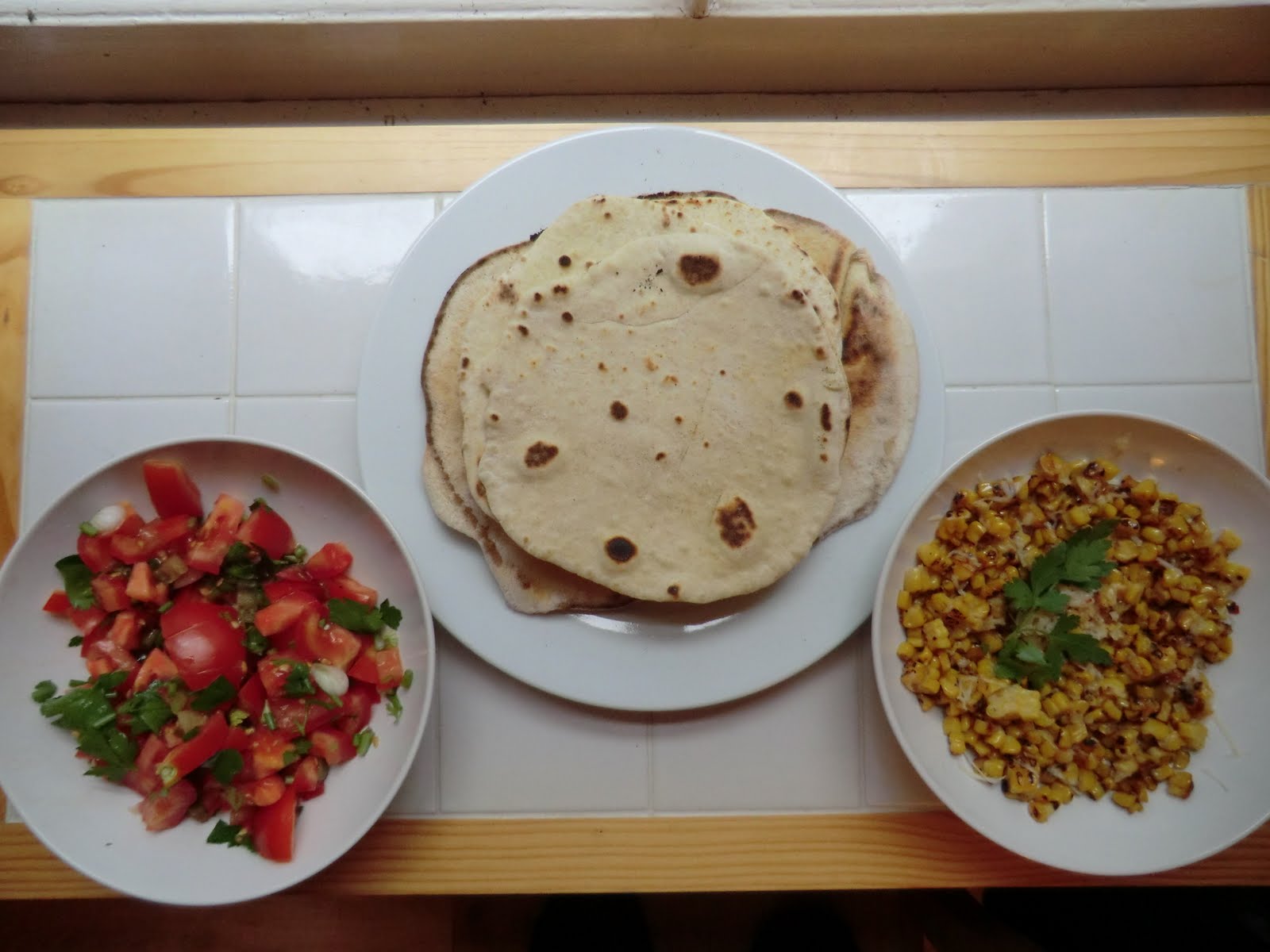 La Cuisine de Sarah Flour Tortillas with Pinto Beans, Charred