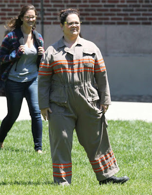 Melissa McCarthy on the set of Paul Feig's Ghostbusters