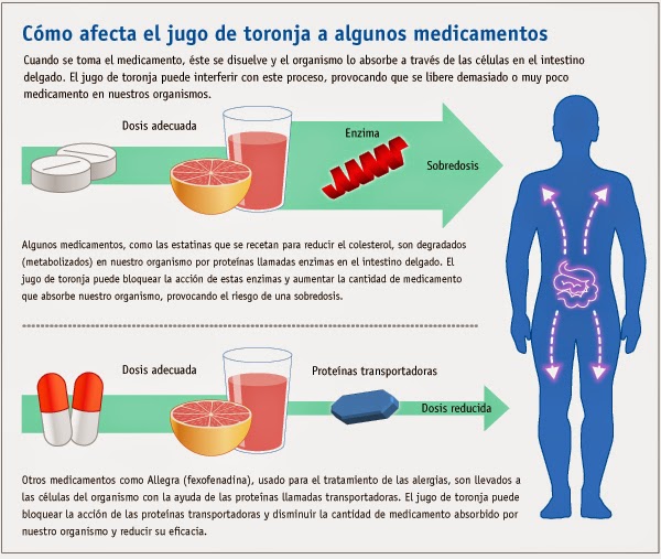 Sin Receta Médica Efecto del zumo de pomelo en la disposición de fármacos.