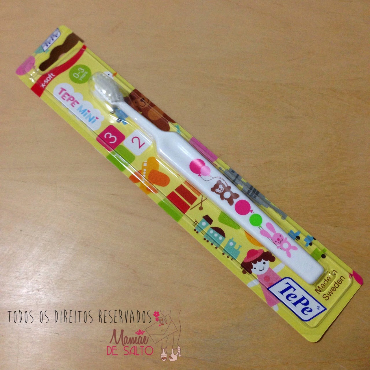 presskit escova de dentes TePe Mini - todos os direitos reservados ao blog Mamãe de Salto