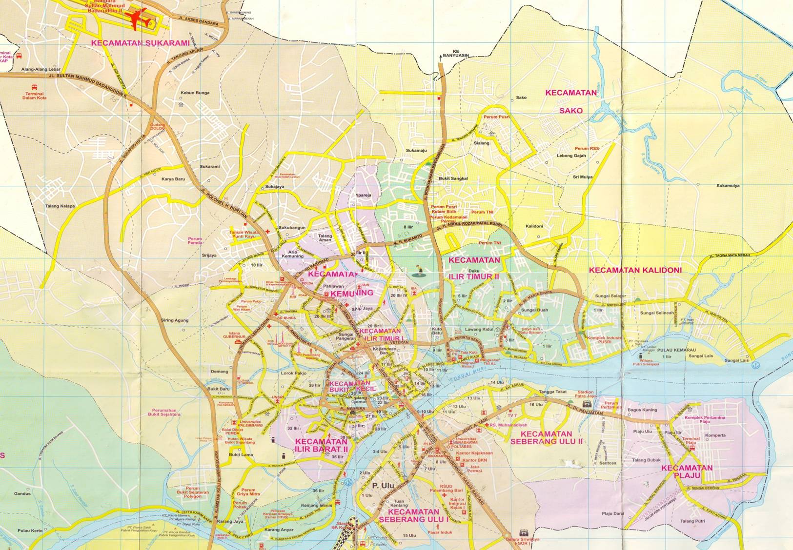 Peta Kota: Peta Kota Palembang