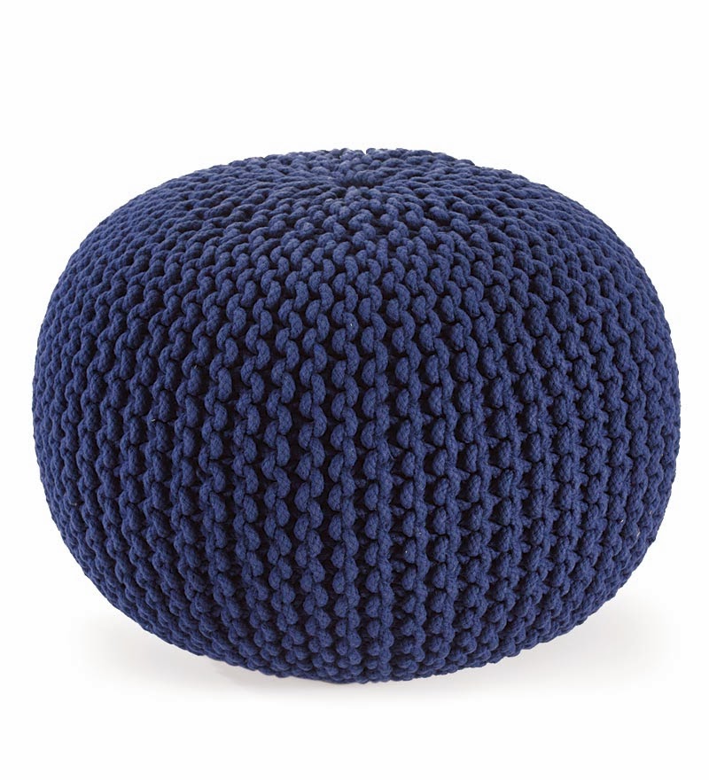 The Funky Monkey Giveaway Plow & Hearth HandKnitted Pouf Ottoman