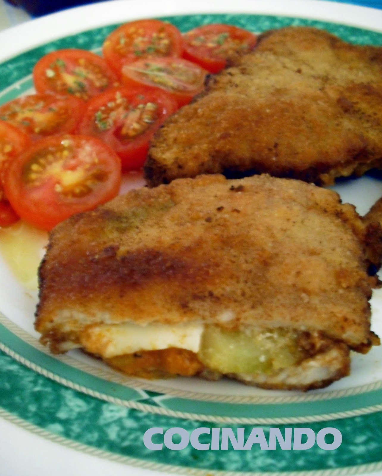 Escalopines De Lomo Rellenos De Verdura
