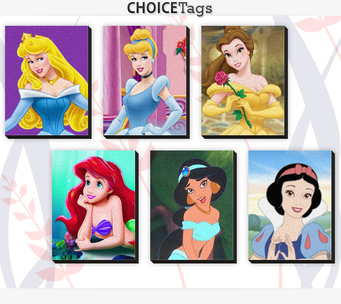 Tag Your Friends as these princesse, Ariel, Aurora, Belle, Cinderella, Jasmine, and Snow White