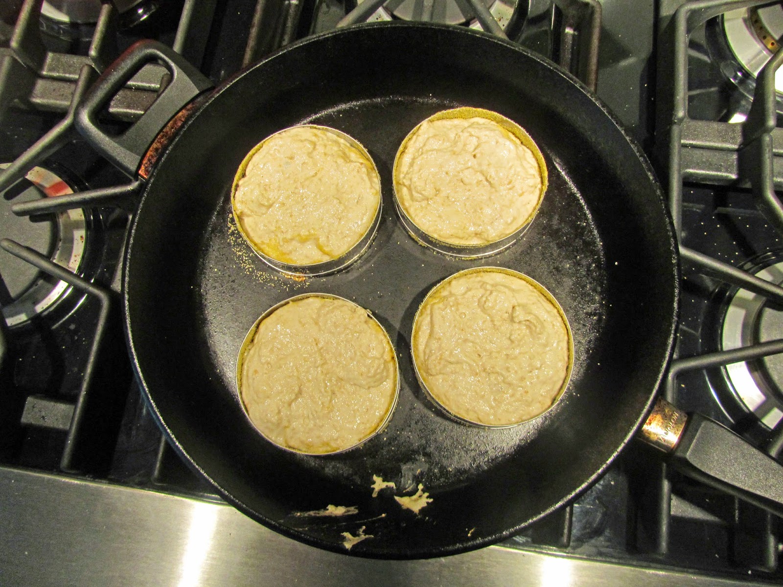 Loaves n Dishes OATMEAL ENGLISH MUFFINS; No Knead, No Roll