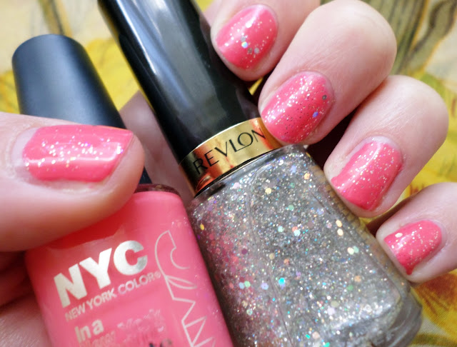 NOTD #4: NYC Spring Tulip & Revlon Stunning NYC Nail Polish in 300 Spring Tulip & Revlon Nail Enamel in 340 Stunning