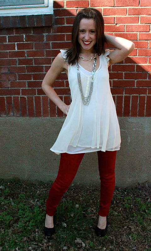 Here & Now  A Denver Style Blog: work it wednesday: red jeggings