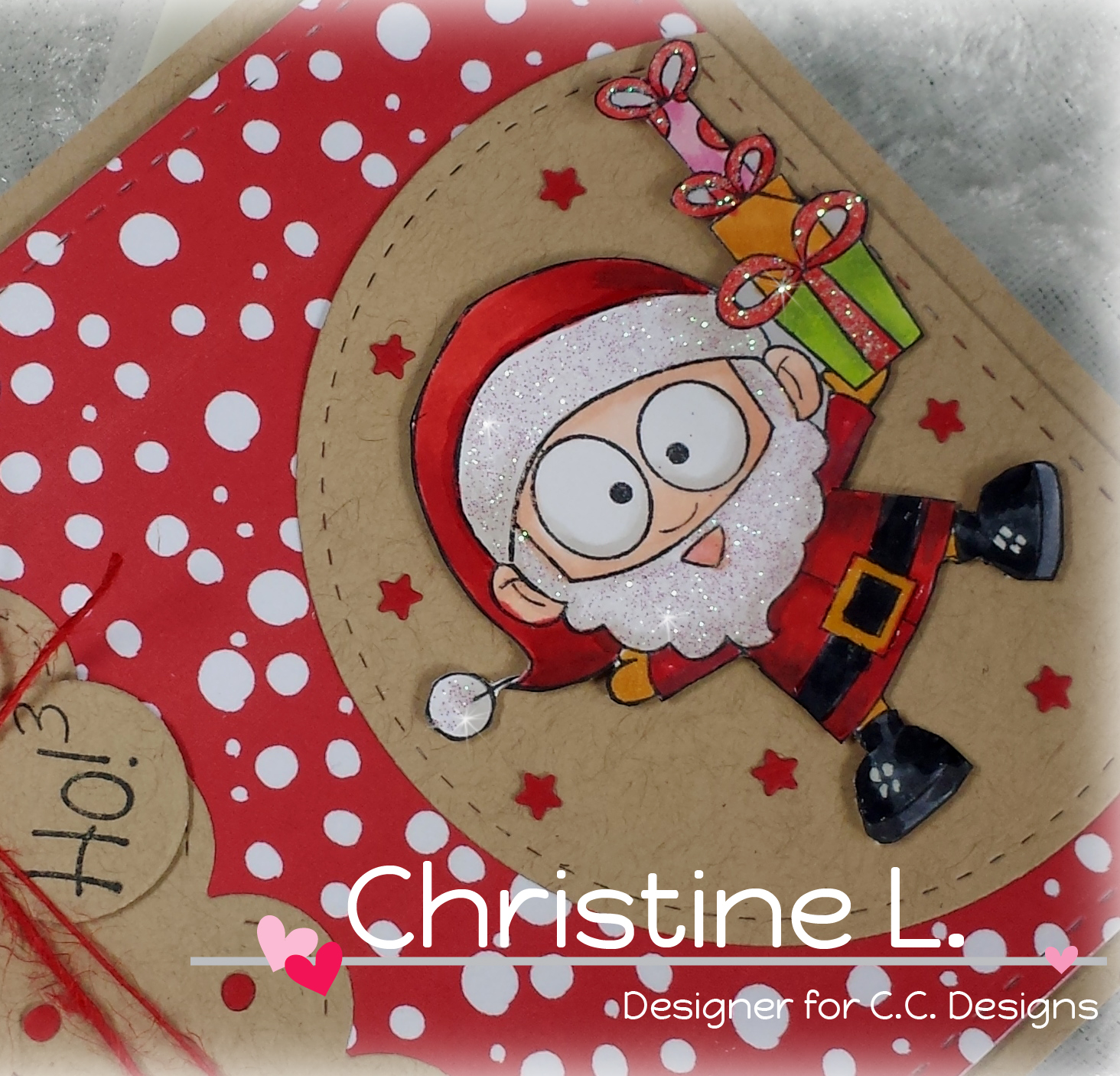 Handmade by christine sassy santa