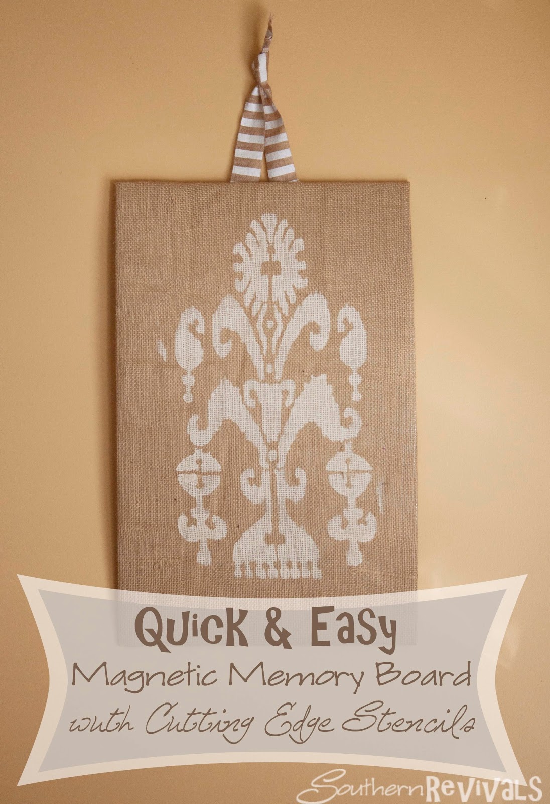 Cutting Edge Stencil Review & Giveaway Quick & Easy Memo Board