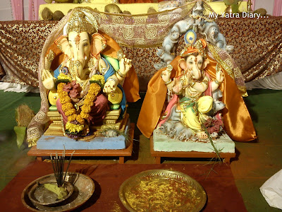 Small idols of Lord Ganesha in Ganpati pandals