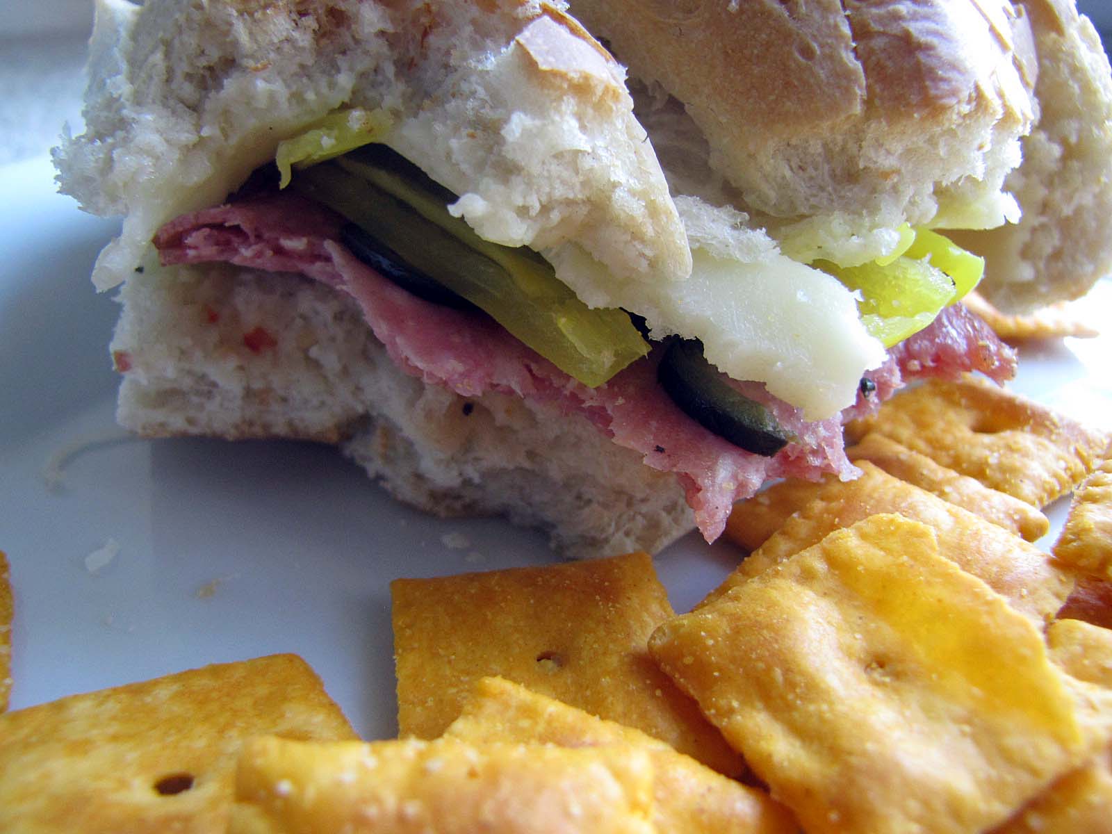 Sandwich Everything Italian Sub With Tasty Banana Peppers & Olives